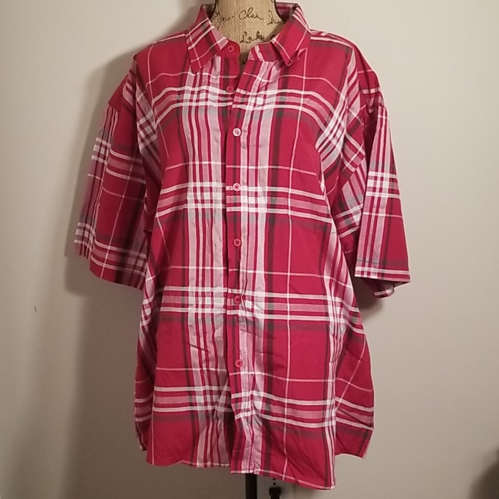 Men's Red Plaid Shirt
